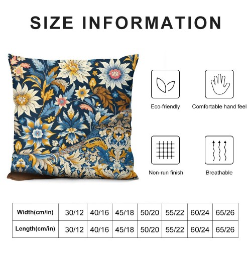 PHYHOO Short Plush Pillow Covers, Colour Printing Square Pillowcase Double-Sided No Inserts for Bedroom Living Room Sofa Decoration