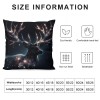 PHYHOO Short Plush Pillow Covers Forest Xmas Aesthetics Starry Elk Square Pillow Case for Bedroom, Sofa, Car Decoration Both Sides