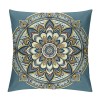 PHYHOO Short Plush Pillow Covers Boho Mandala Floral Square Pillow Case for Bedroom, Sofa, Car Decoration Both Sides