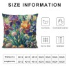 PHYHOO Short Plush Pillow Covers Botanical Plant Square Pillow Case for Bedroom, Sofa, Car Decoration Both Sides