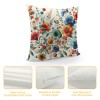 PHYHOO Short Plush Pillow Covers Colorful Floral Square Pillow Case for Bedroom, Sofa, Car Decoration Both Sides