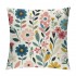 PHYHOO Short Plush Pillow Covers Colorful Floral Square Pillow Case for Bedroom, Sofa, Car Decoration Both Sides