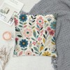 PHYHOO Short Plush Pillow Covers Colorful Floral Square Pillow Case for Bedroom, Sofa, Car Decoration Both Sides