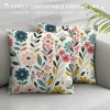 PHYHOO Short Plush Pillow Covers Colorful Floral Square Pillow Case for Bedroom, Sofa, Car Decoration Both Sides