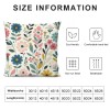 PHYHOO Short Plush Pillow Covers Colorful Floral Square Pillow Case for Bedroom, Sofa, Car Decoration Both Sides