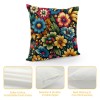 PHYHOO Short Plush Pillow Covers Colorful Floral Square Pillow Case for Bedroom, Sofa, Car Decoration Both Sides