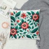 PHYHOO Short Plush Pillow Covers Red Flowers Square Pillow Case for Bedroom, Sofa, Car Decoration Both Sides